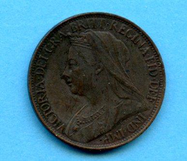 UK Queen Victoria 1898 Farthing Coin