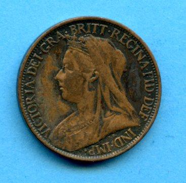 UK Queen Victoria 1901 Farthing Coin