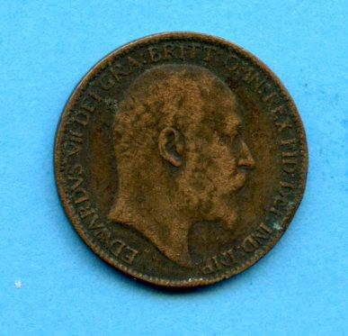 UK Edward VII 1905 Farthing Coin