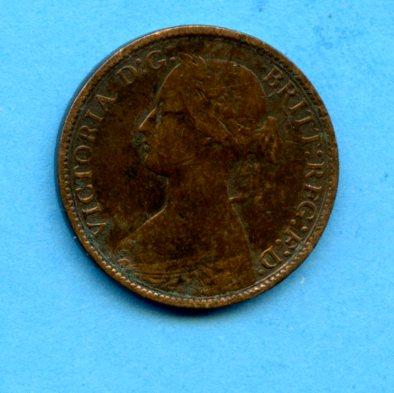 UK Queen Victoria  Farthing Coin Dated 1862